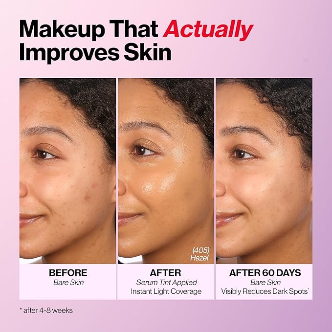 Revlon Illuminance Tinted Serum, Triple Hyaluronic Acid, Evens Out Skin Tone Over Time and Hydrates All Day, SPF 15, 605 Rich Mahogany, 0.94 fl oz.-Velvo Beauty