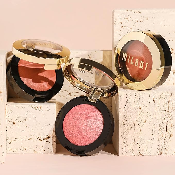 Milani Baked Blush, Powder Blush for Cheeks, Cruelty Free Makeup - Shape, Contour & Highlight Face for a Shimmery or Matte Finish -Luminoso-Velvo Beauty
