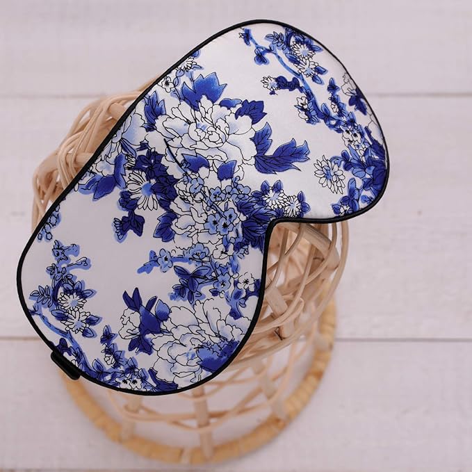 Feel 100% Pure Silk Eye Mask Sleep Eye Mask Eye Cover Eyeshade Sleeping Eye Mask Floral Colors (#39)-Velvo Beauty