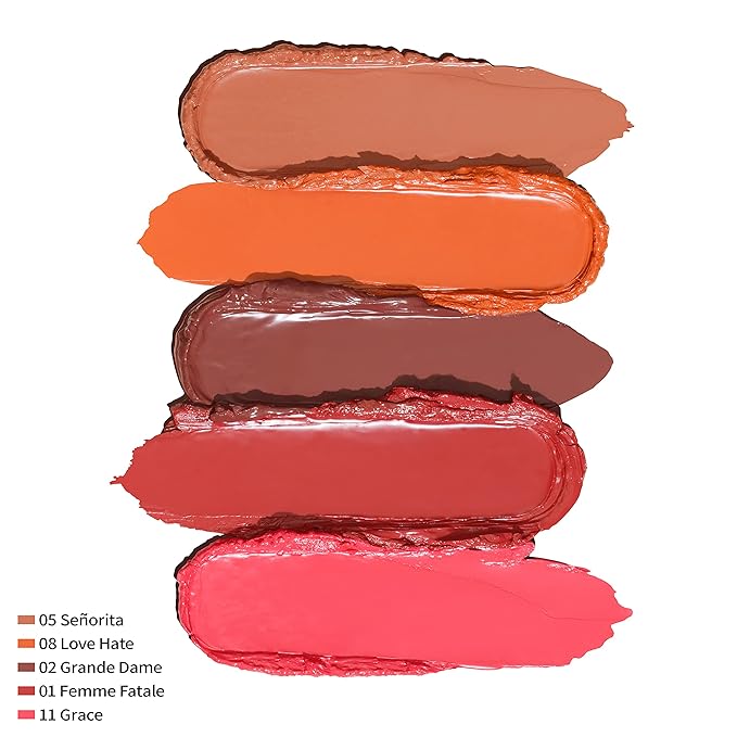 Oulac Orange Nude Shine Lipstick - Peach Moisturizing Lip Stick Glossy Tinted Lip Balm, Sheer Shine Juicy Finish, Lightweight and Hydrating Formula for Dry Lip Care, Vegan 2.2g/0.07oz (05)-Velvo Beauty