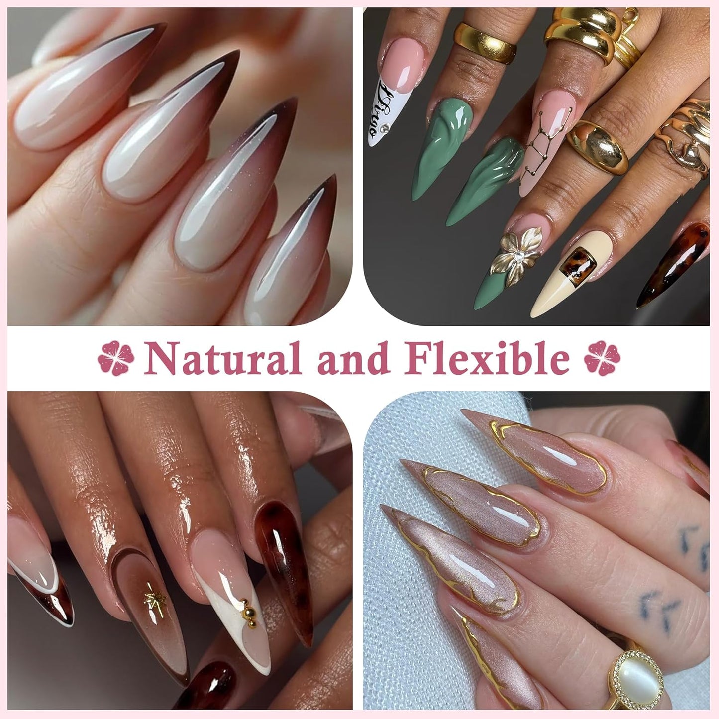 Long Stiletto Nail Tips: 240pcs Long Almond Matted Stiletto Gel Nail Tips No C Curve False Acrylic Fake Nails Full Cover Press On Nails Extensions DIY Home Salon 12 Sizes-Velvo Beauty