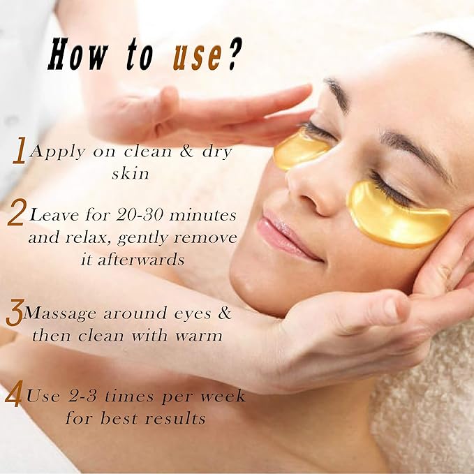 24K Gold Under Eye Patches Eye Masks For Dark Circles And Puffiness with anti-aging effect 20 pairs 40 pcs [medbeauty]-Velvo Beauty