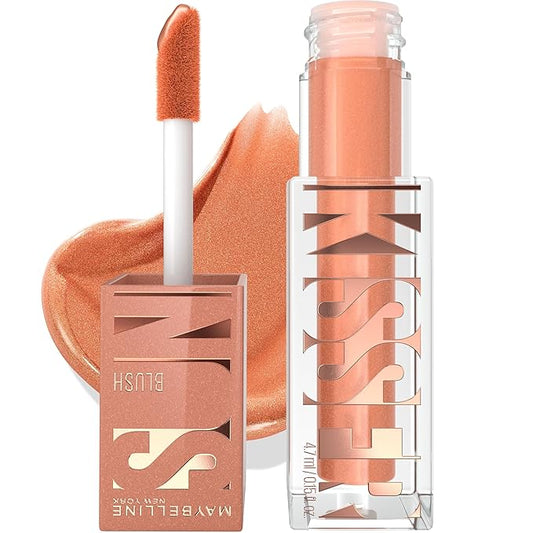 Maybelline Sunkisser Multi-Use Liquid Blush and Bronzer, Blendable, Longwear, Glowy Make Up, Sun Tempt, 1 Count-Velvo Beauty