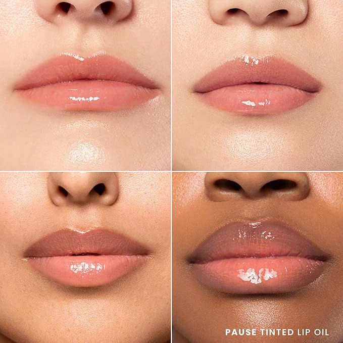 Karuna Skin - Tinted Lip Oil, Soothing & Moisturizing Lip Products with Peptides, Antioxidants, Hydrating Flattering Vegan Lip Tint, Pause, 4.8 mL/0.16 fl. oz-Velvo Beauty