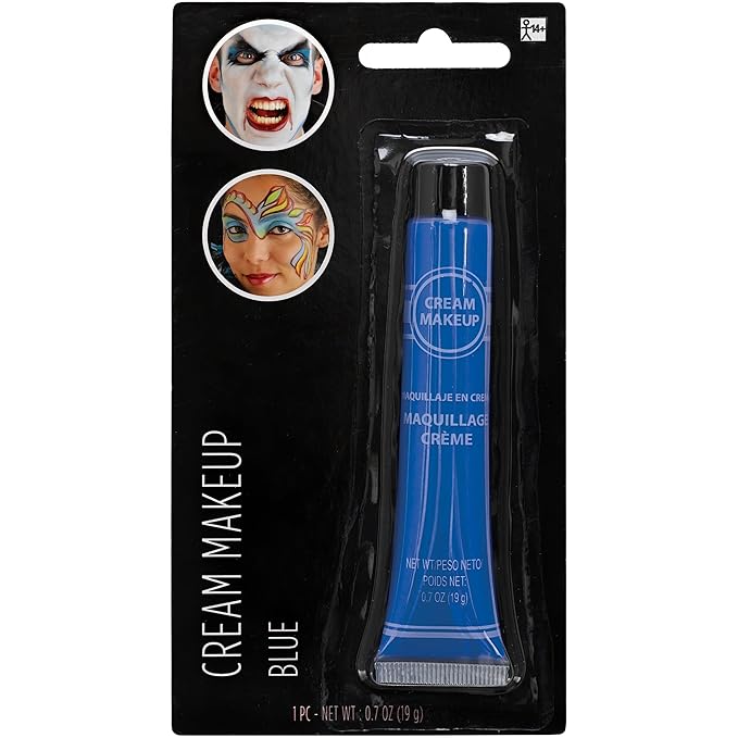 Blue Cream Makeup Tube - 0.7 oz. (Pack of 1) - Vibrant Color & Pigmented Perfect for Festive & Creative Looks-Velvo Beauty