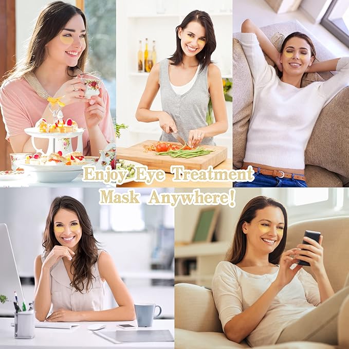 Under Eye Masks - 24K Gold Under Eye Patches for Puffy Eyes and Dark Circles - Under Eye Treatment, Fine Lines & Puffiness, 30 Pairs Collagen Eye Gel Pads for Personal Care-Velvo Beauty