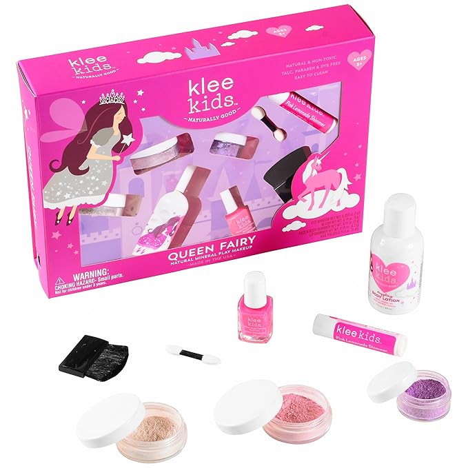 Luna Star Naturals Klee Kids Natural Mineral Makeup 6 Piece Kit, Queen Fairy-Velvo Beauty