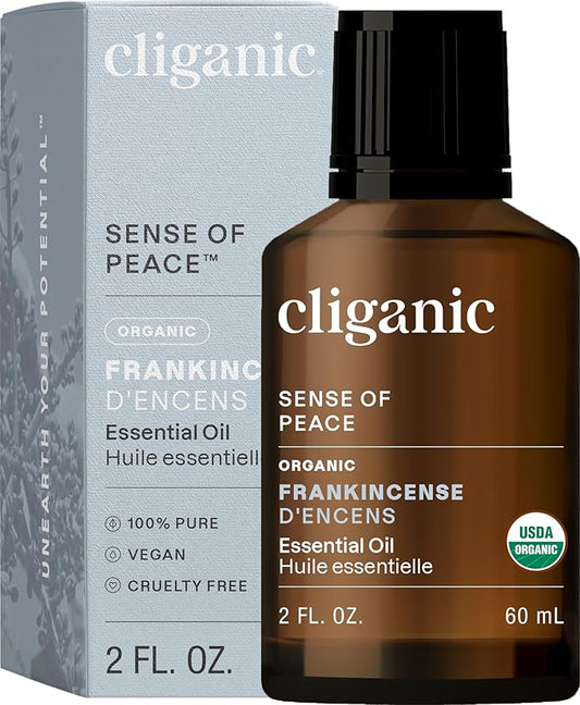 Cliganic Organic Frankincense Essential Oil - 100% Pure Natural for Aromatherapy Diffuser | Non-GMO Verified (Packaging May Vary)-Velvo Beauty