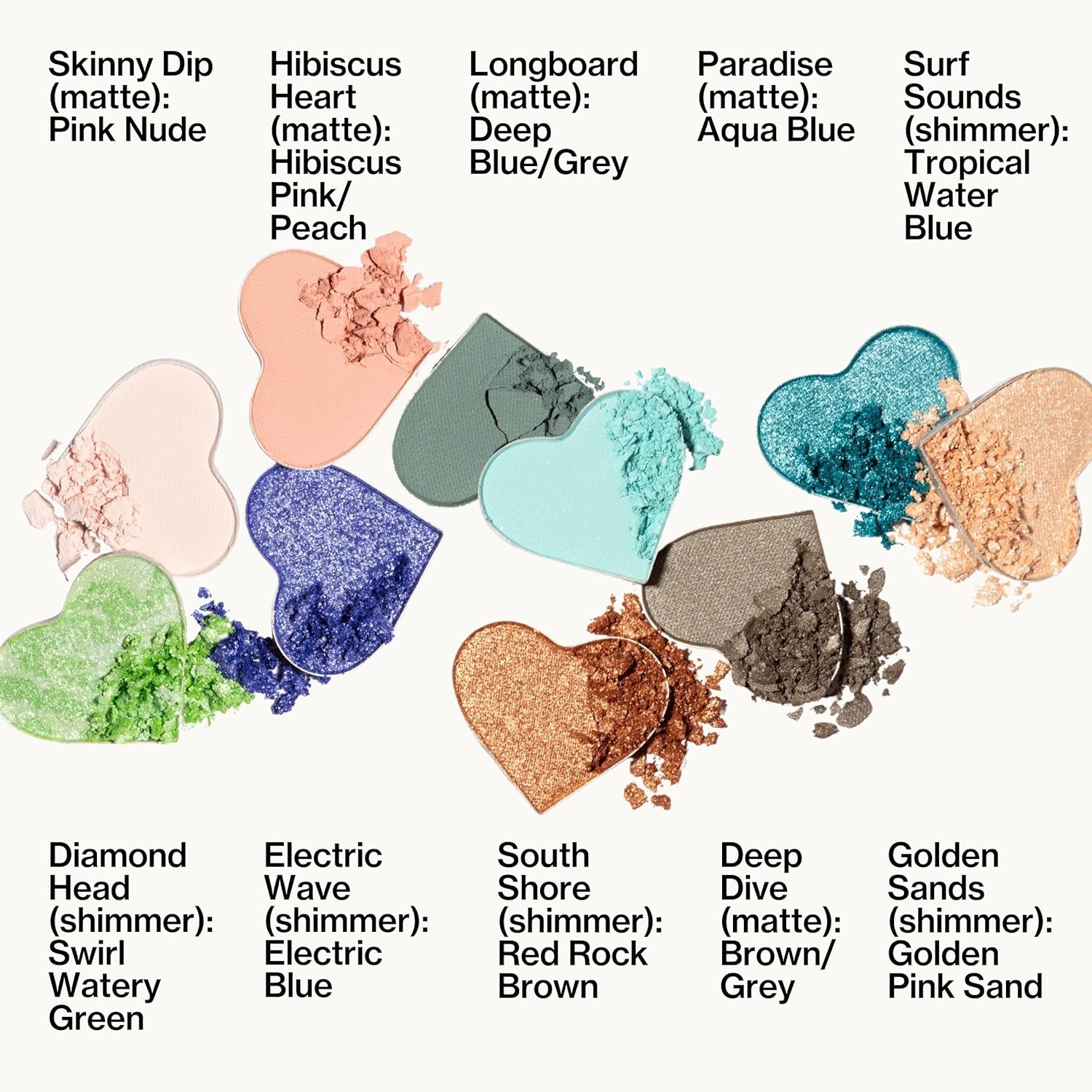 Pacifica Eyeshadow Palette – Waikiki Mineral Eyeshadow, Blendable Shimmer & Matte Shades w/Velvet Matte, Shimmer & Metallic, Cocoa Butter Infused, Talc-Free, Vegan & Cruelty-Free, 0.24 oz 10 Shades-Velvo Beauty