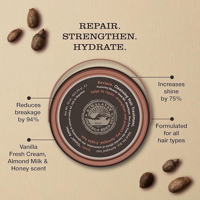 Tweak'd by Nature - Restore Cleansing Hair Treatment, Paraben and Sulfate Free, Damaged Hair Treatment, Shampoo, Conditioner, Detangler, Intensive Hydrating Solution and Shine Serum (16oz)-Velvo Beauty