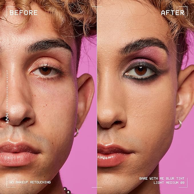 NYX PROFESSIONAL MAKEUP Bare With Me Blur Skin Tint Foundation Make Up with Matcha, Glycerin & Niacinamide - Light Medium-Velvo Beauty