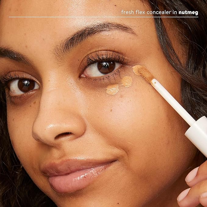 Honest Beauty Fresh Flex Concealer with Niacinamide + Vitamin E + Hyaluronic Acid | Vegan + Cruelty free | Nutmeg, 0.17 fl oz-Velvo Beauty