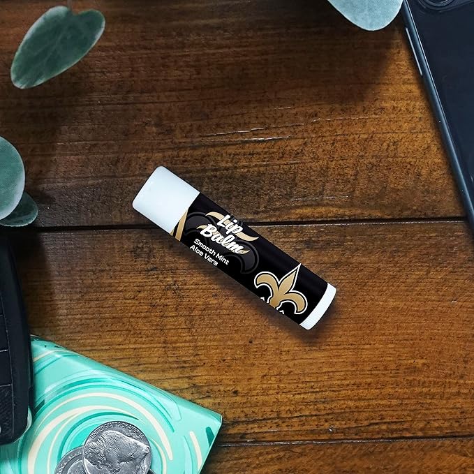 FANMATS 34713 New Orleans Saints Smooth Mint SPF 15 Lip Balm-Velvo Beauty