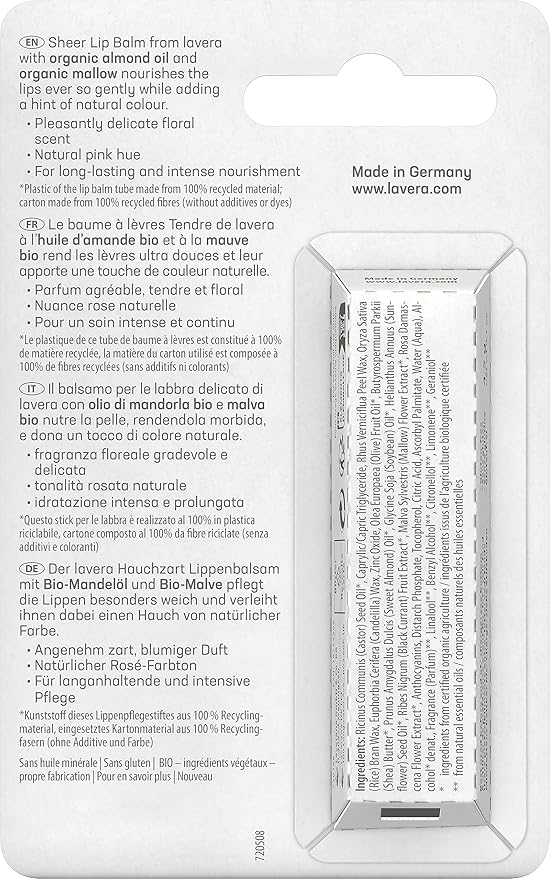 Lavera Organic Sheer Lip Balm New 0.18 oz-Velvo Beauty