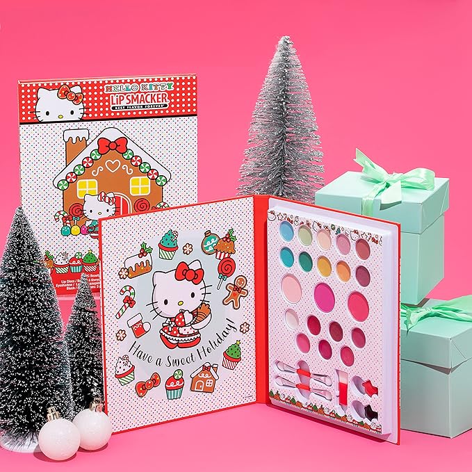 Lip Smacker Hello Kitty Holiday Beauty Book Makeup Set For Girls-Velvo Beauty