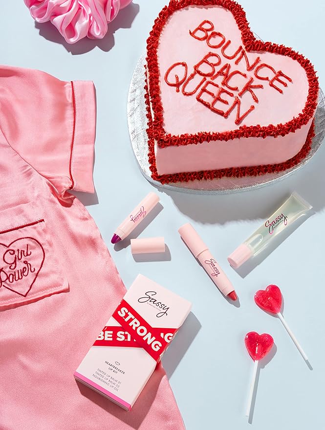 Sassy by Savannah Chrisley Breakup Collection Lip Kit - Contains 2 Balms and Oil to Enhance Your Pout - Nourishing Formulas for Everyday Wear - Luscious and Smoother Results - Heartbreaker - 3 pc-Velvo Beauty