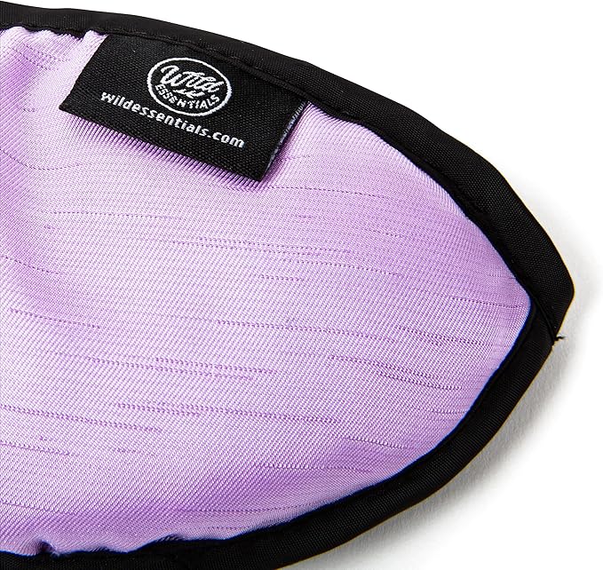 Wild Essentials Infusion Sleep Mask Infused with French Lavender, Includes resealable Pouch to Keep Fresh, Nose Bridge to Block Light Below Eyes, Aromatherapy, Calming, Relaxing, Purple-Velvo Beauty
