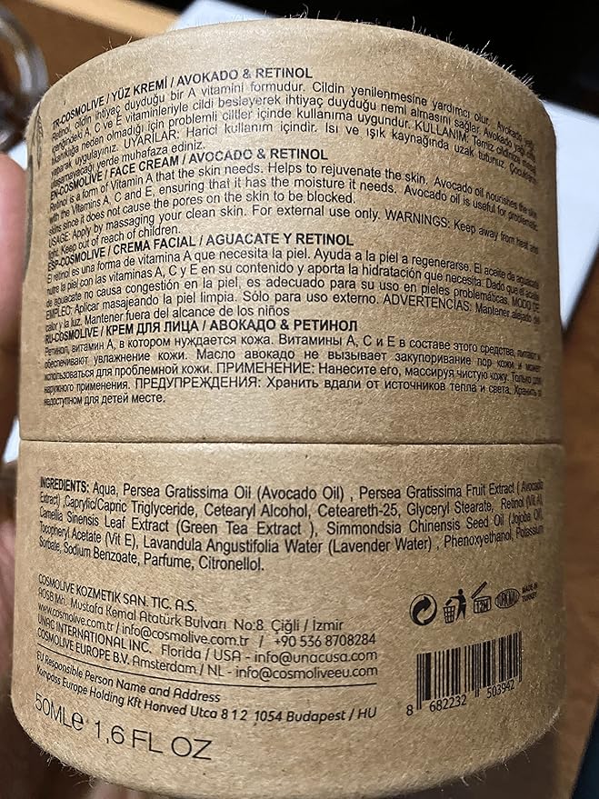 Retinol Cream for Face with Avocado Oil - Natural Moisturizer Face Cream, Smooth Skin Formula - 1.6 fl. Oz-Velvo Beauty