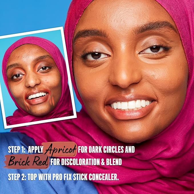 NYX PROFESSIONAL MAKEUP Pro Fix Stick Correcting Concealer, Buildable Medium Coverage Concealer Stick - Brick Red-Velvo Beauty