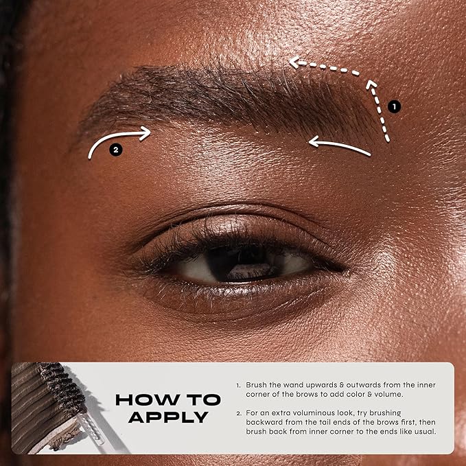 Milani Brow Tint- Stay Put Tinted Brow Mousse, Nourishing, High-Pigment infused with Shea Butter, Jojoba Seed Oil & Panthenol Vitamin B5- Dark Brown-Velvo Beauty