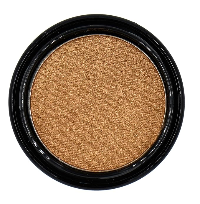 Antique Gold Carmel Bronze Shimmer Pressed Powder Single Vegan Eyeshadow; Talc, Paraben & Cruelty Free-Velvo Beauty