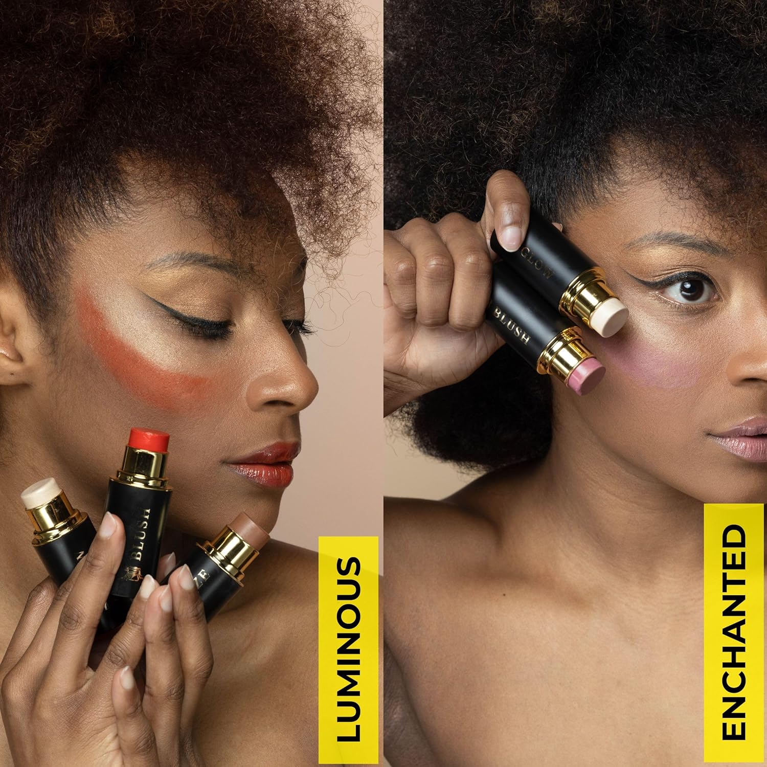 Cream Contour Stick Set – Blush, Bronzer & Highlighter Trio | Hydrating, Buildable, High-Pigment Makeup with Shea Butter & Vitamin E | Phoenix Beauty Gift Set (Enchanted)-Velvo Beauty