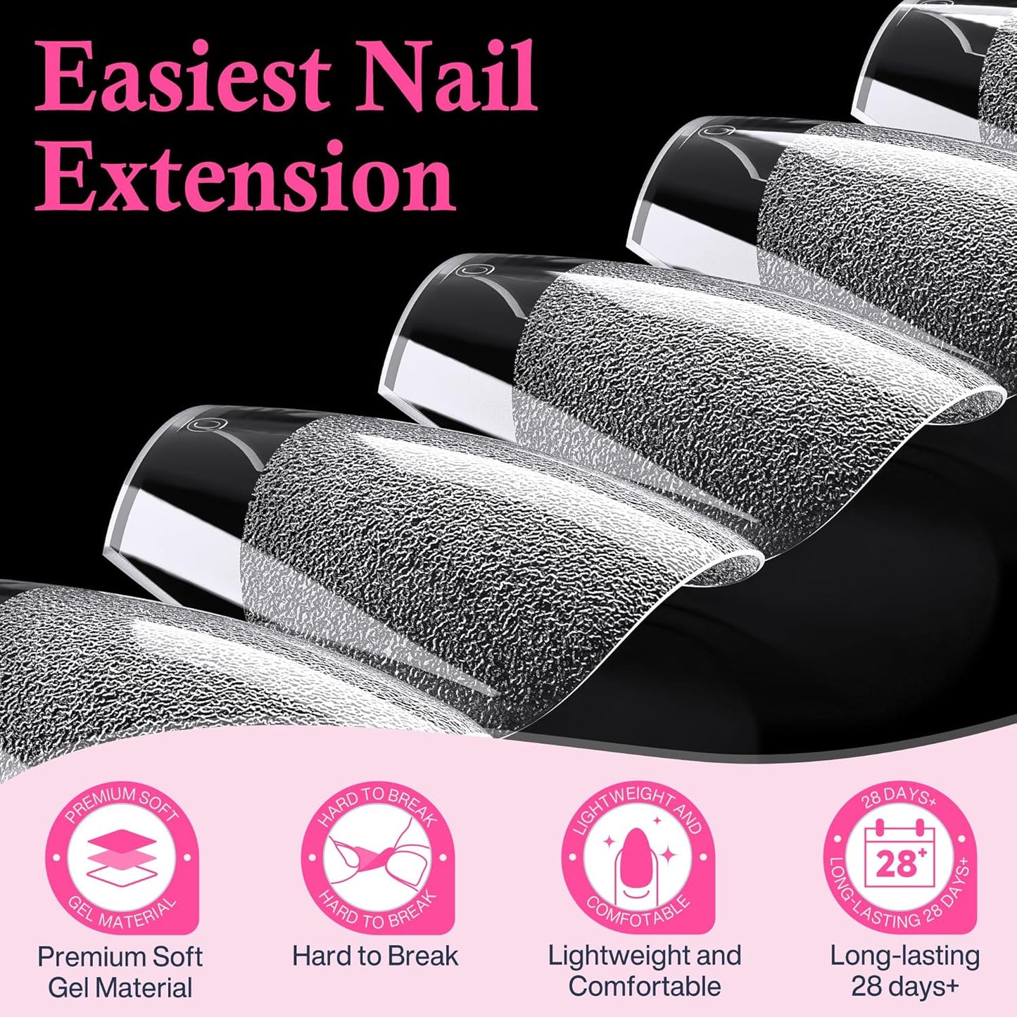 Extra Short Nail Tips: 504pcs Pre-shaped Half-matte Coffin Short Nails, 12 Sizes XS Clear Full Cover Fake Nails Soft Gelly Ballerina Press on Gel Nail Tips for Extension-Velvo Beauty