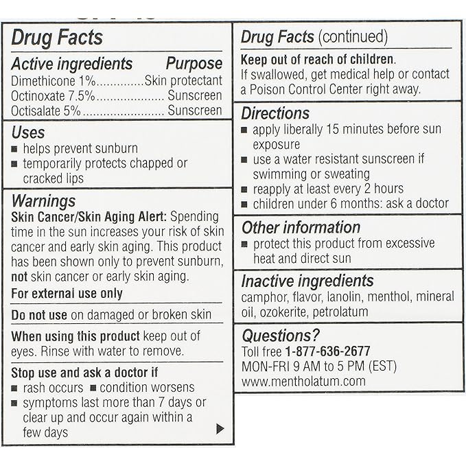 Mentholatum Natural Ice Cherry Flavor Medicated Lip Balm, Hydrating Lip Care for Dry, Chapped Lips, Moisturizing Formula with SPF 15 Helps Prevent Sunburn, Protection for Smooth, Soft Lips 48 Count-Velvo Beauty