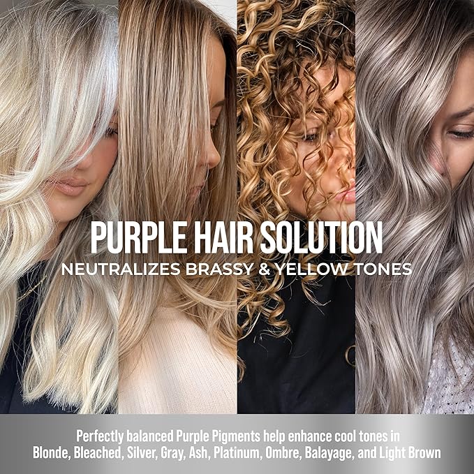 SUNATORIA New Keratin Purple Hair Mask- Blonde Hair Purple Toner - Repair & Nourishment Treatment For Bleached, Brassy Hair - Blue Hair Mask, No Yellow Tones - Deep Conditioner For Color Treated Locks-Velvo Beauty