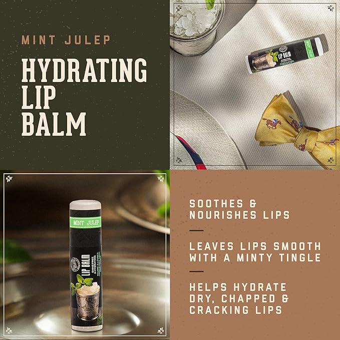 18.21 Man Made Lip Balm - Mint Julep Flavor, Lip Protectant Hydrates & Moisturizes with Beeswax, Cocoa Butter & Vitamin E - For chapped and dry lips-Velvo Beauty