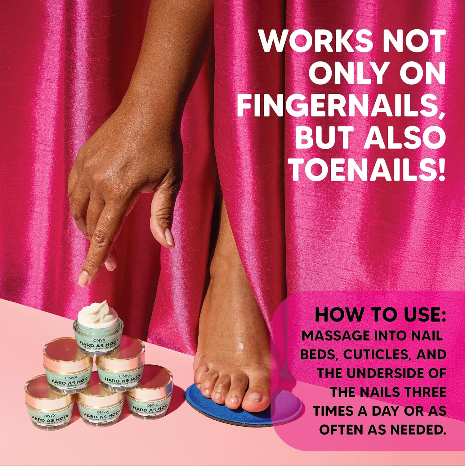 Onyx Professional Hard As Hoof Nail Strengthening Cream, Unscented - Nail Growth & Conditioning Cuticle Cream Stops Splits, Chips, Cracks & Strengthens Nails, 1 oz-Velvo Beauty