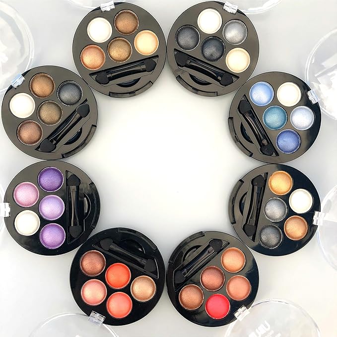 Mallofusa 5 Colors Eye Shadow Palette Powder Metallic Shimmer Eyeshadow Palette (Romantic Pink) 4.7oz-Velvo Beauty