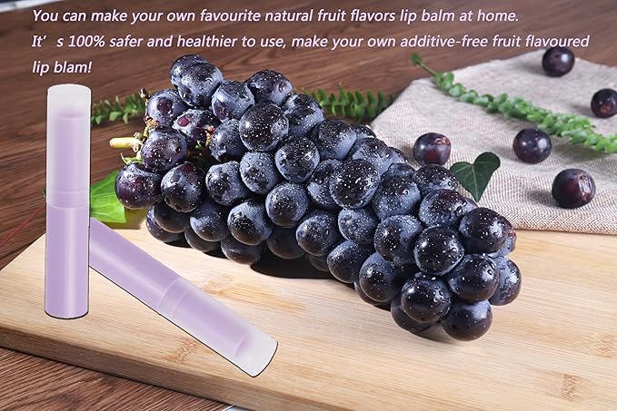 0.14oz Empty Flavored Lip Balm Container Tubes Plastic Homemade Moisturizing Lip Stick with Caps Bulk Fit for Women Adult DIY Making Supplies, 25 Count (Purple)-Velvo Beauty