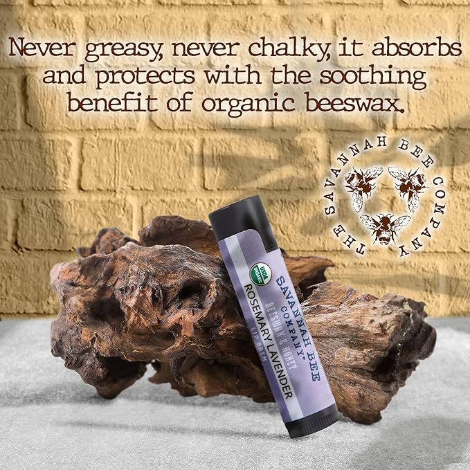 Savannah Bee Company Lip Balm - Lip Moisturizer for Chapped Lips - Hydrating Lip Balm with Pure Honey-Velvo Beauty