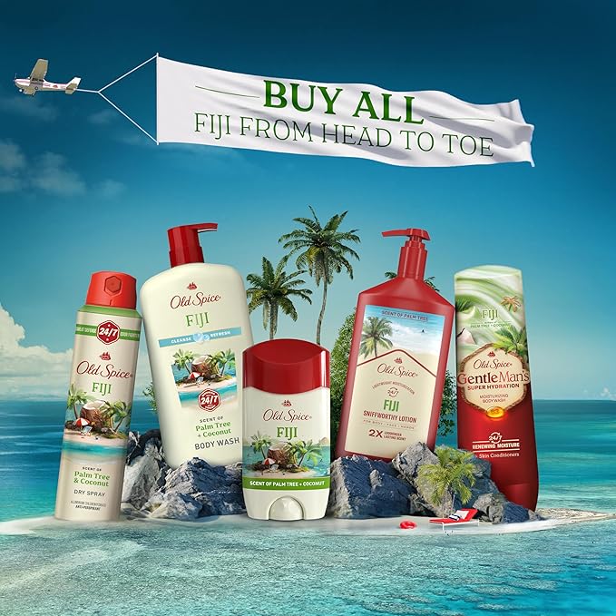 Old Spice Body Wash GentleMan’s Super Hydration for Men, 24/7 Renewing Moisture, Gentle on Skin with Skin Conditioners, Fiji with Palm Tree + Coconut Scent, 20 oz-Velvo Beauty