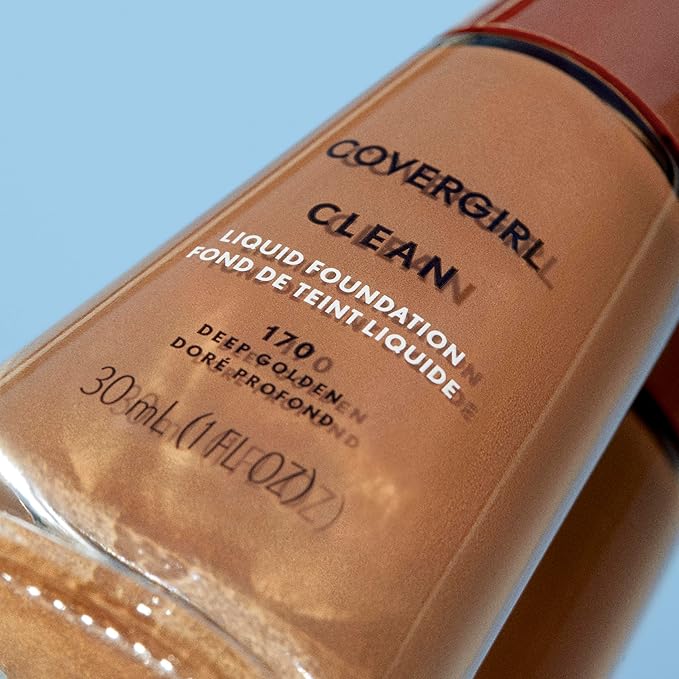 COVERGIRL Clean Liquid Foundation, Sand Beige 153, Pack of 1-Velvo Beauty