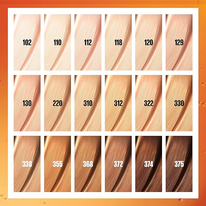 Maybelline Super Stay Up to 24HR Skin Tint, Radiant Light-to-Medium Coverage Foundation, Makeup Infused With Vitamin C, 375, 1 Count-Velvo Beauty