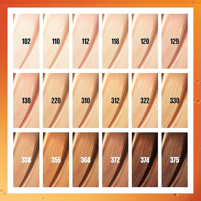 Maybelline Super Stay Up to 24HR Skin Tint, Radiant Light-to-Medium Coverage Foundation, Makeup Infused With Vitamin C, 368, 1 Count-Velvo Beauty