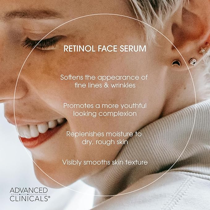 Advanced Clinicals Retinol Serum For Face | Visible Anti Aging Retinol Serum Skin Care Face Moisturizer With Vitamin E Helps Improve Look Of Wrinkles, Fine Lines, & Uneven Skin Tone, 2-Pack-Velvo Beauty