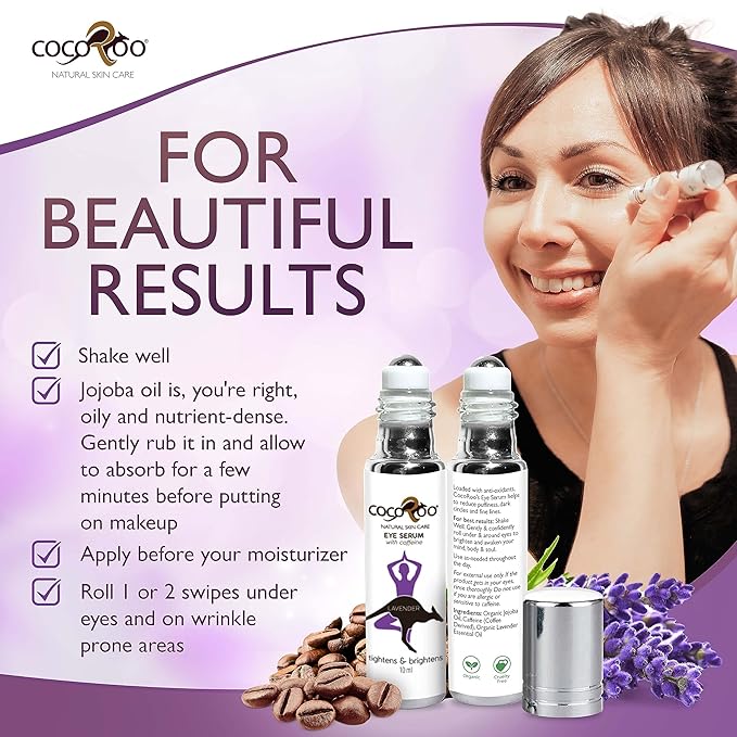 Caffeinated Eye Serum, Nutrient-Dense, 100% Pure, Natural & Vegan (Lavender)-Velvo Beauty