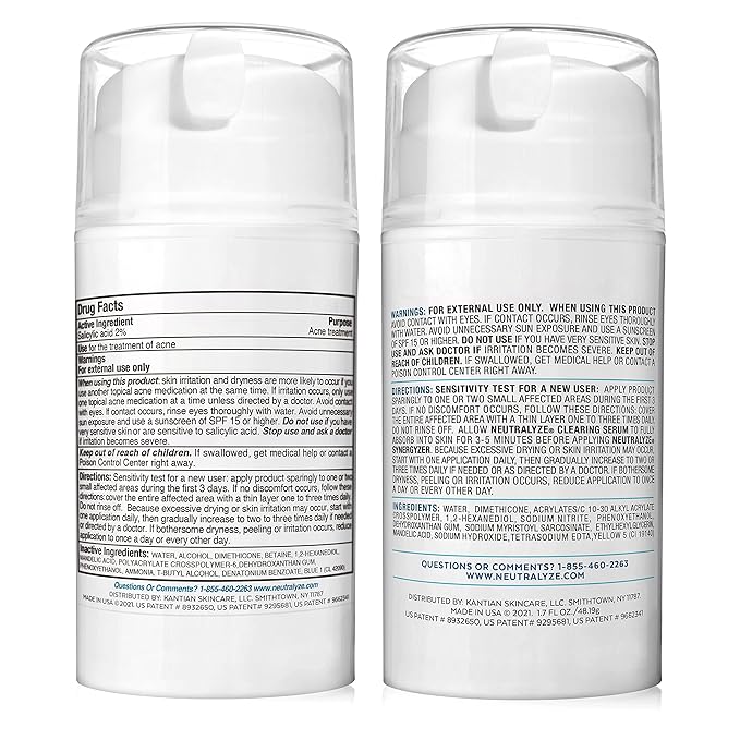 Moderate To Severe Acne Treatment Kit 2.0 (Clearing Serum & Synergyzer)-Velvo Beauty