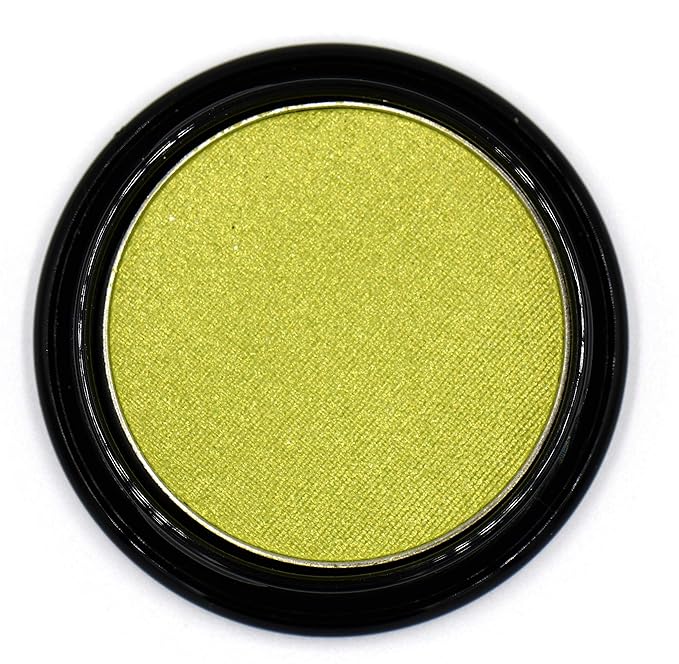 Chartreuse Bright Neon Yellow Green Shimmer Pressed Powder Single Vegan Eyeshadow; Talc, Paraben & Cruelty Free-Velvo Beauty