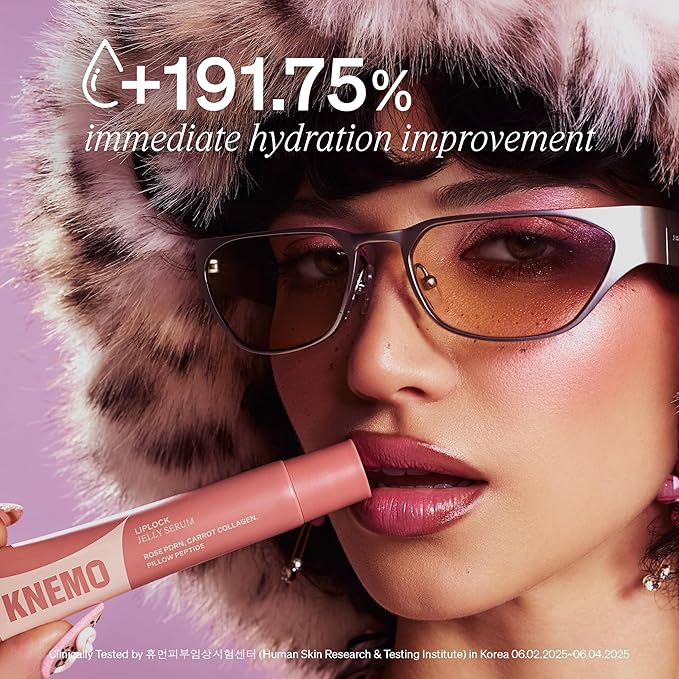 LipLock Jelly Serum for Dry Lips, Long-Lasting, Hydrating, Plumping, Glossy Mask with Rose PDRN, Carrot Collagen, Pillow Peptide, Moisturizing Tinted Lip Balm. (Pink Flan)-Velvo Beauty