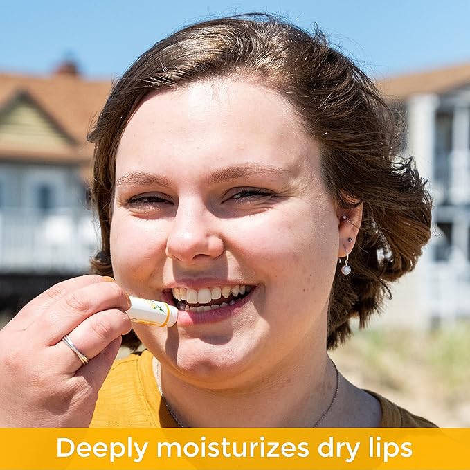 All Natural Lemon Moisturizing Lip Balm Gift Ornament for Holiday Stocking Stuffers, All Day Hydration, Original beeswax, Shea butter, Jojoba oil, Vitamin E and Love - Pack of 4 Tubes-Velvo Beauty