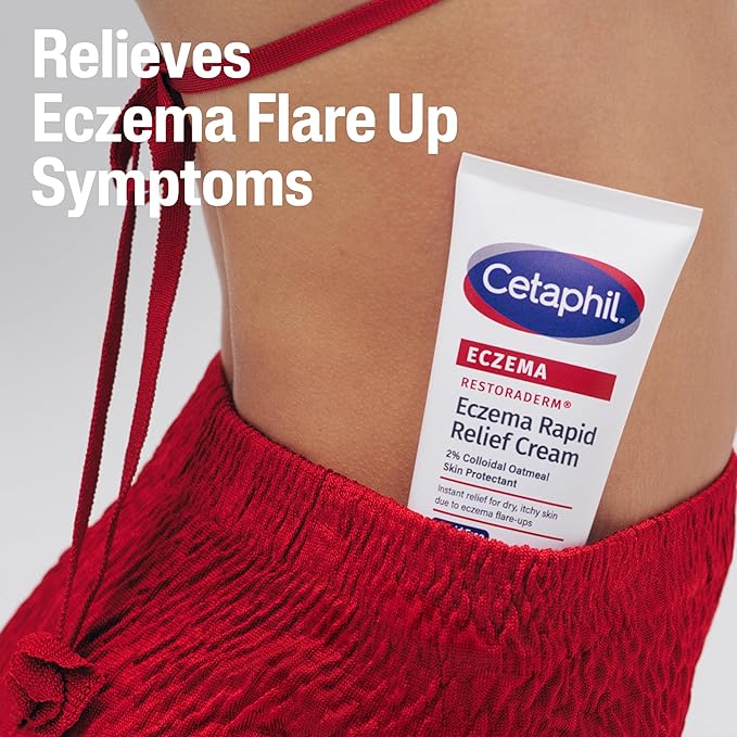 CETAPHIL ECZEMA RESTORADERM FLARE-UP RELIEF CREAM, For Eczema Prone Skin, 8 oz, Barrier Repair, 48 Hour Hydration, 2% Skin Protectant Colloidal Oatmeal, Steroid Free-Velvo Beauty