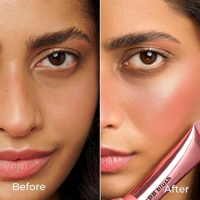 Lamel BB Blush Cheek Makeup - Lightweight and Long Lasting Liquid Blush - Blendable Cream Blush for Cheeks, Natural Finish Cream Contour - Pink Liquid Blush, 402 (Pink Blossom) -10ml/0,33fl.oz-Velvo Beauty