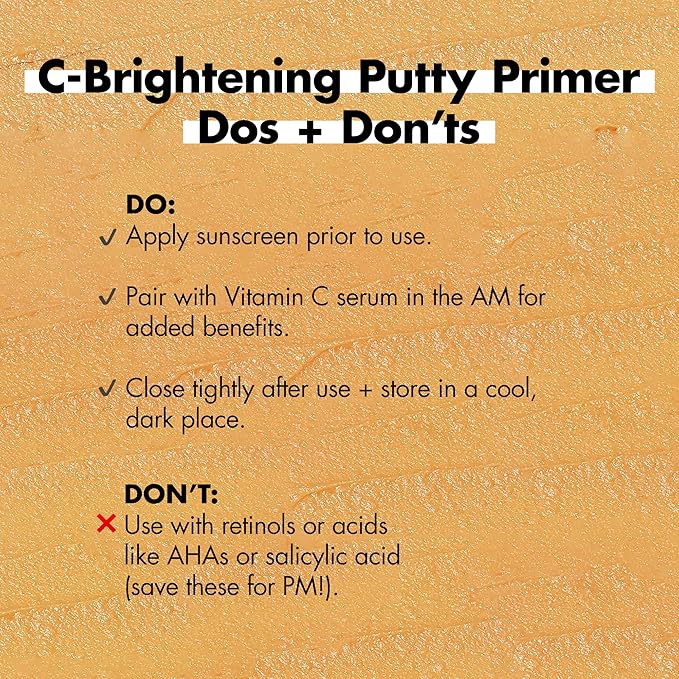 e.l.f. C-Brightening Putty Primer, Makeup Primer For Brightening & Evening Out Skin Tone, Enriched With Vitamin C, Universal Sheer (Packaging May Vary)-Velvo Beauty