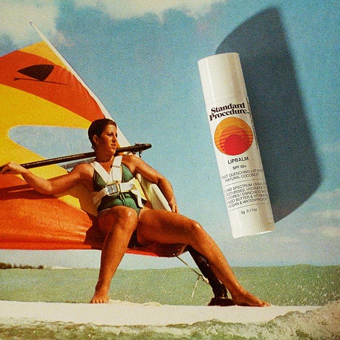 Standard Procedure. Lip Balm SPF 50+, Hydrating Lip Moisturizer For Dry & Cracked Lips, Waterproof, Mango Butter & Vitamin E, 0.17 oz-Velvo Beauty
