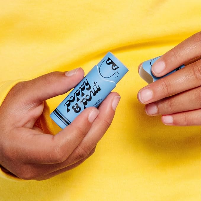 Poppy & Pout Kids Jumbo Lip Balm | All Natural Lip Balms & Moisturizers | Hydrates with Beeswax, Vitamin E, Organic Coconut Oil | Cruelty-Free | Lip Balm in Recyclable Cardboard Tube (Bloo Razzeloo)-Velvo Beauty