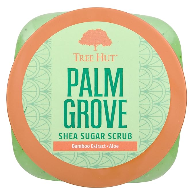 Tree Hut Palm Grove Shea Sugar Scrub | Exfoliating Body Scrub Removes Dead, Dry Skin for a Soft & Hydrated Feel | Nourishing Essential Body Care | 18 fl oz.-Velvo Beauty